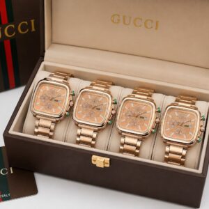 Luxury Rose Gold Square Dial Watch